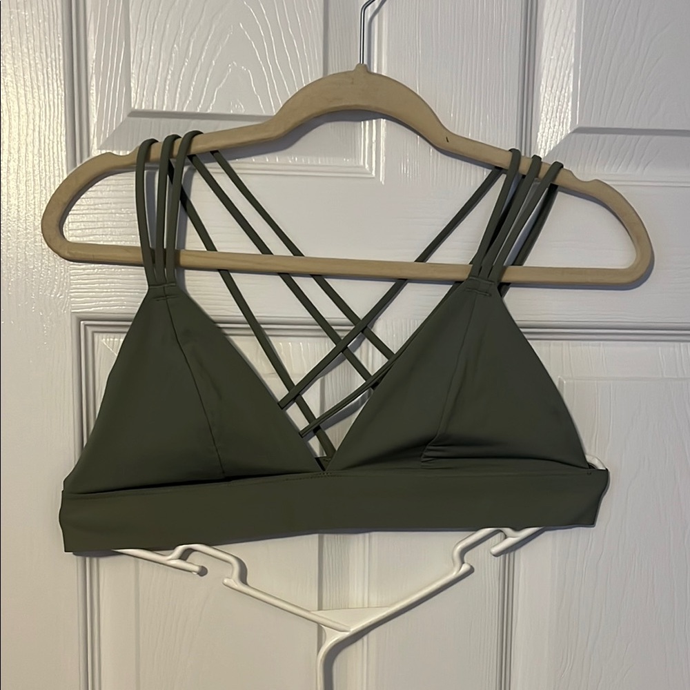 Olive Green Strappy Bralette